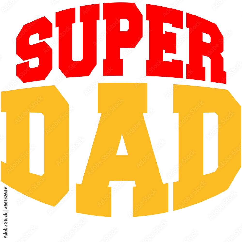 Fototapeta premium Super Dad Hero Logo Design