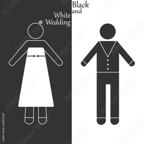Black-and-white wedding