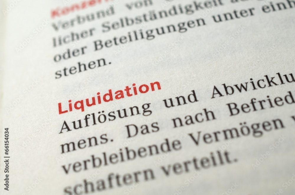 Obraz premium Liquidation