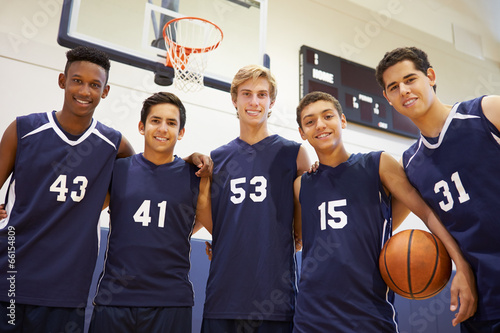 Members Of Male High School Basketball Team © Monkey Business