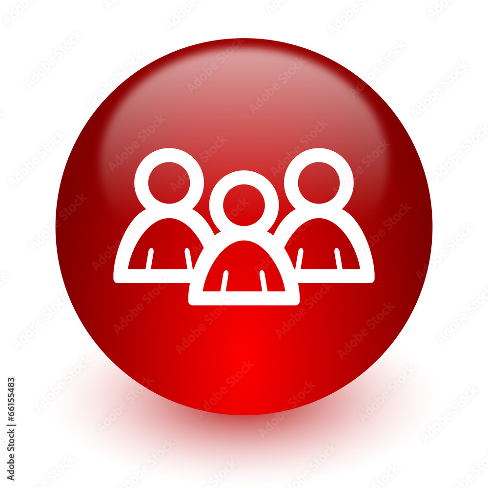 forum red computer icon on white background