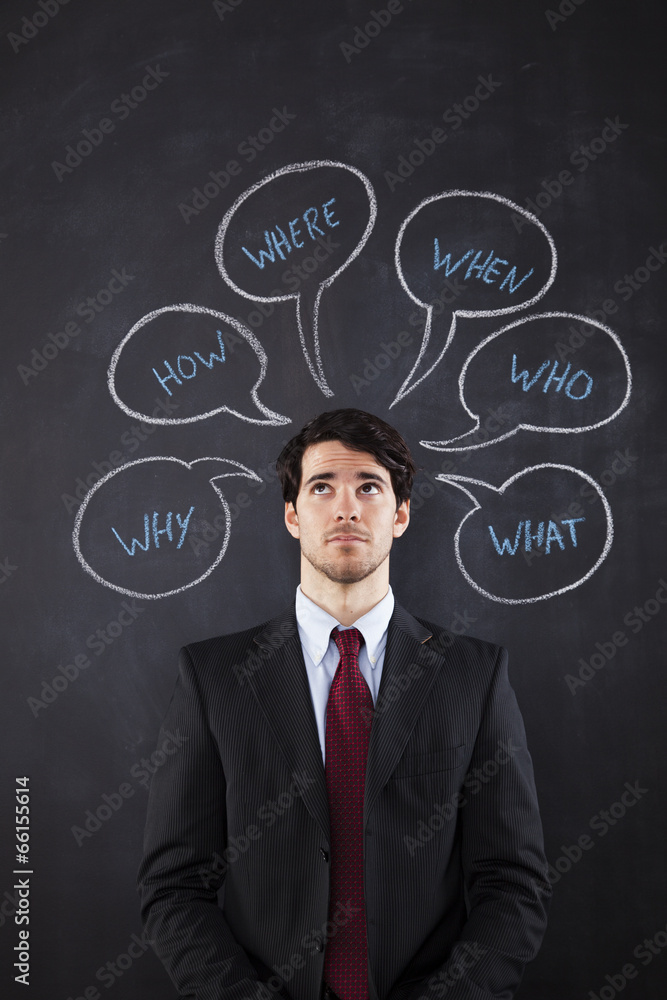 Businessman questions Businessman questions