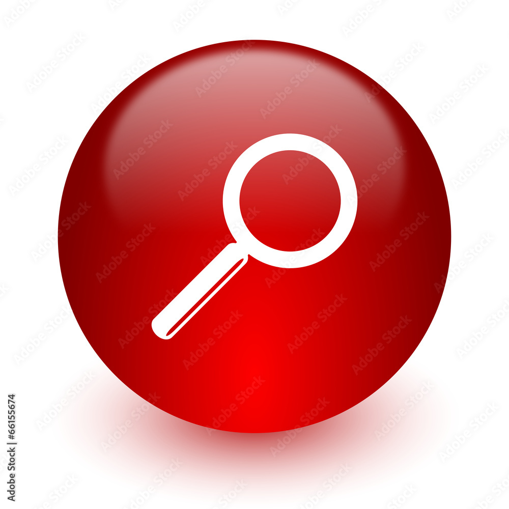 search red computer icon on white background search red computer icon on white background