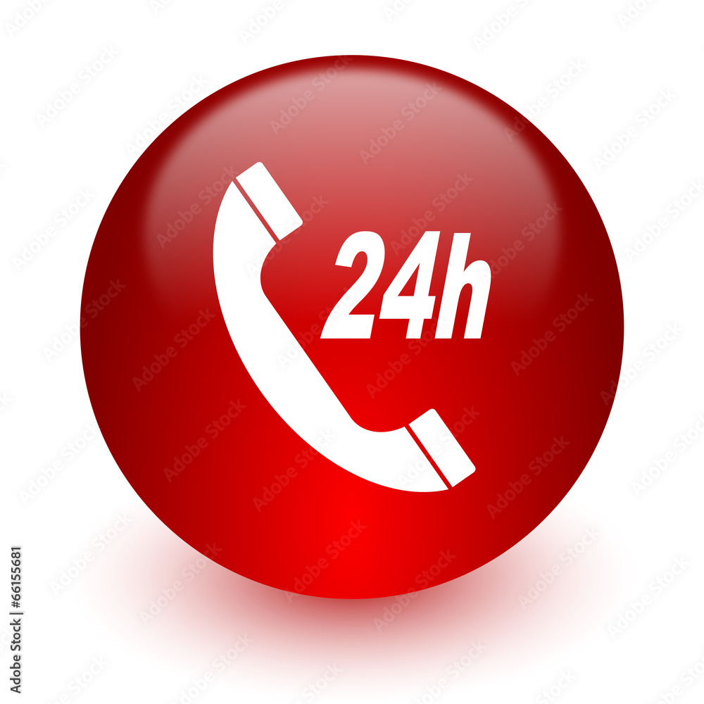 service red computer icon on white background