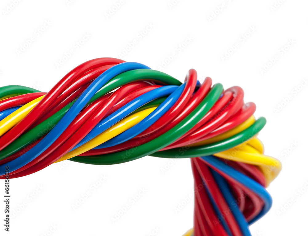 electric cable on a white background electric cable on a white background