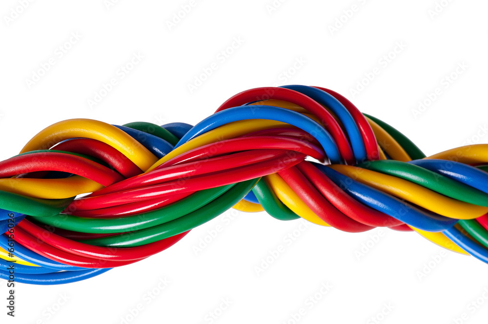 electric cable on a white background electric cable on a white background