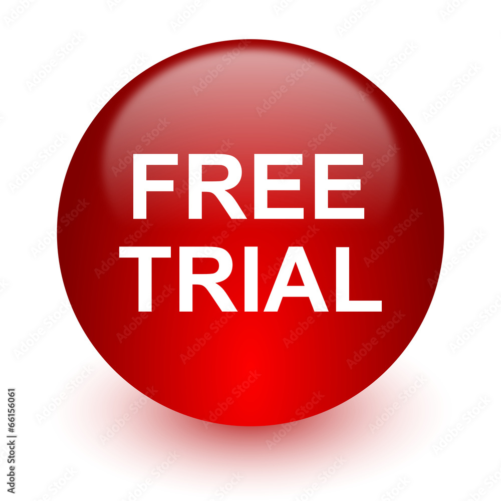 free trial red computer icon on white background free trial red computer icon on white background