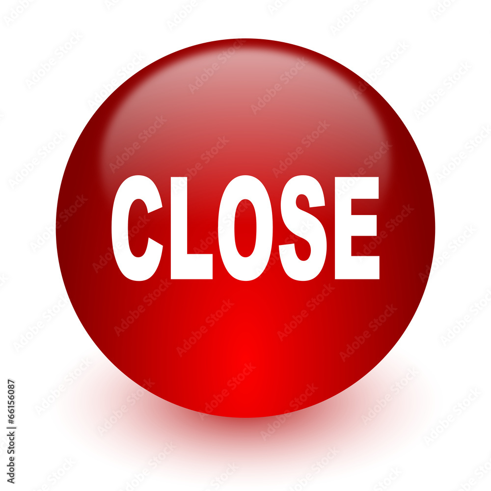 close red computer icon on white background close red computer icon on white background