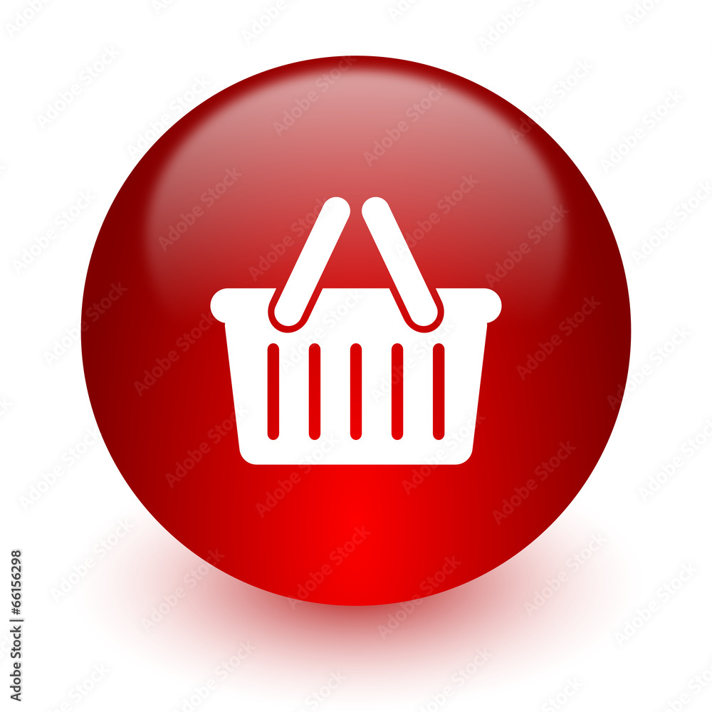 cart red computer icon on white background cart red computer icon on white background