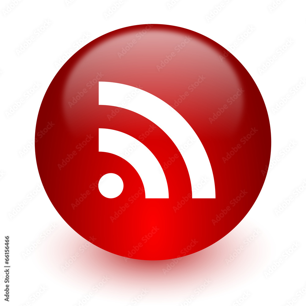 rss red computer icon on white background rss red computer icon on white background