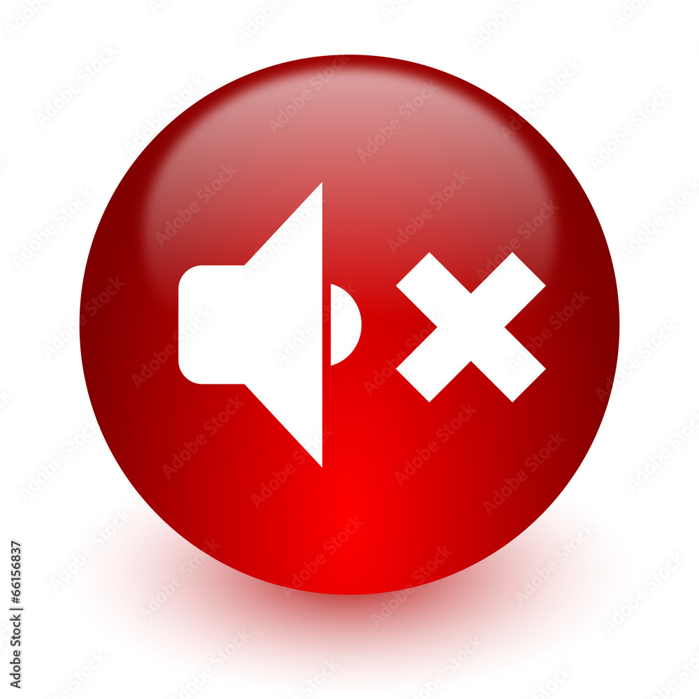 speaker volume red computer icon on white background speaker volume red computer icon on white background