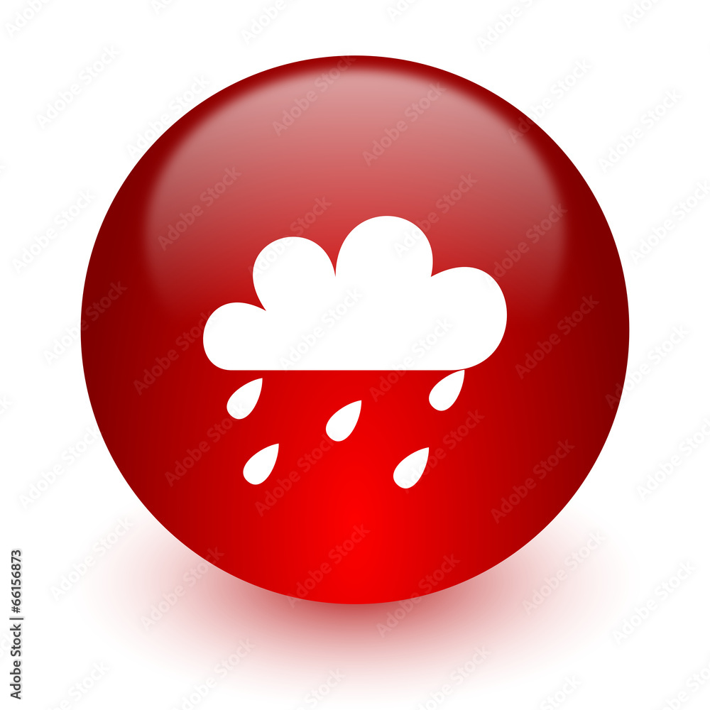 rain red computer icon on white background rain red computer icon on white background