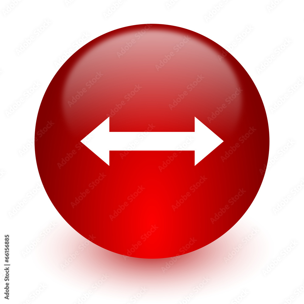 arrow red computer icon on white background