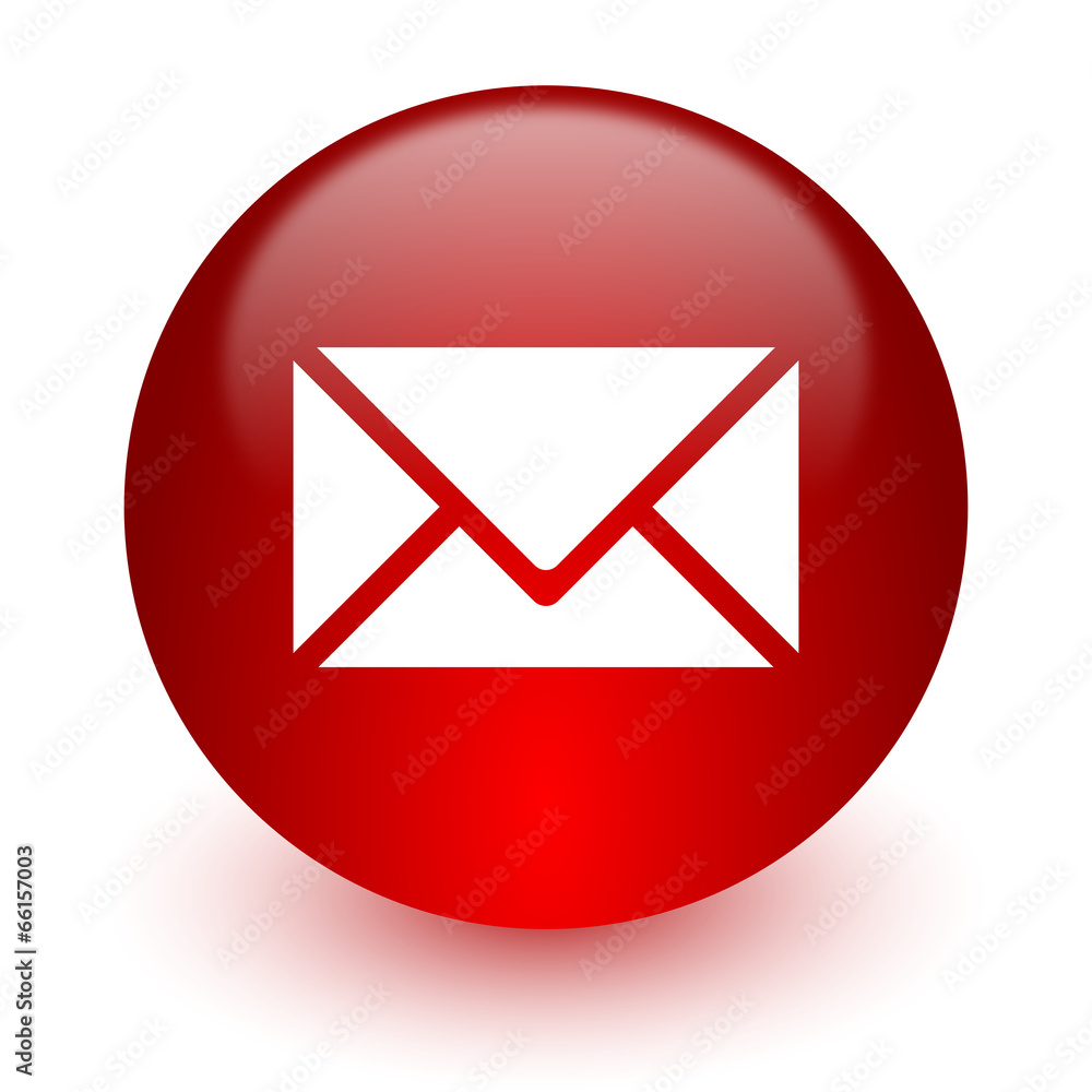 email red computer icon on white background email red computer icon on white background