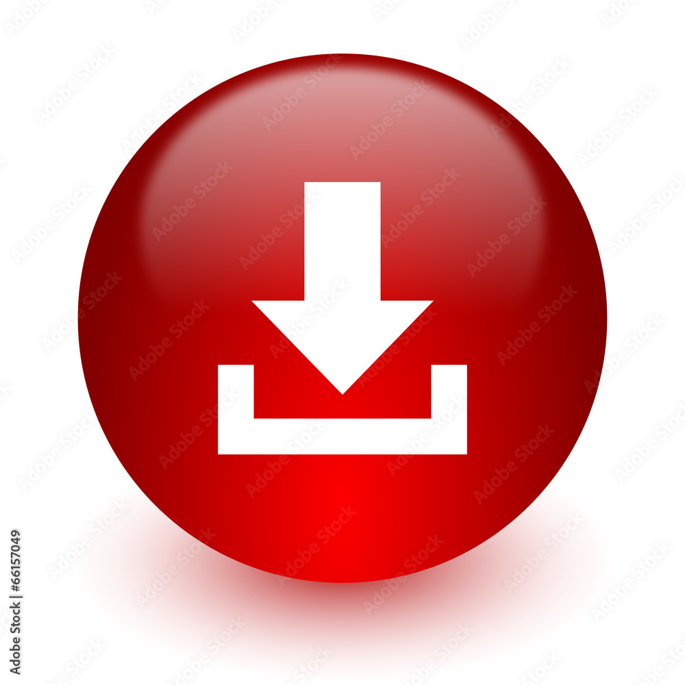 download red computer icon on white background download red computer icon on white background