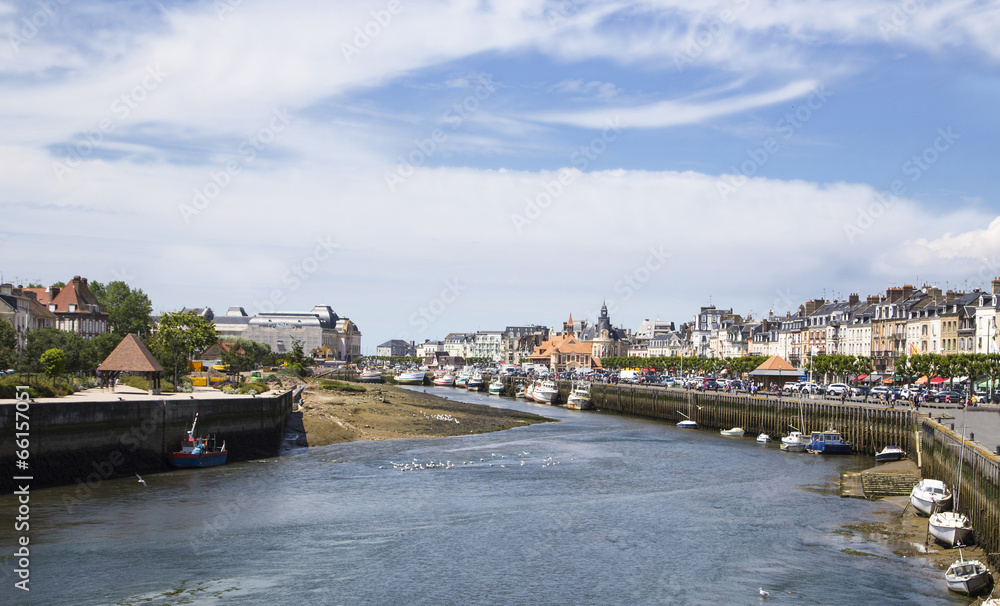 harbor of Deauville and trouville in France