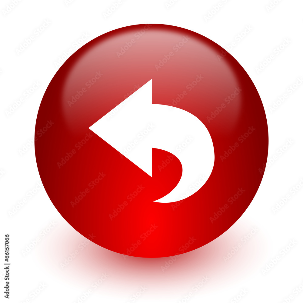 back red computer icon on white background