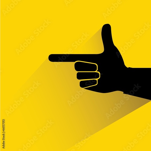index finger, gun hand, hand pointer