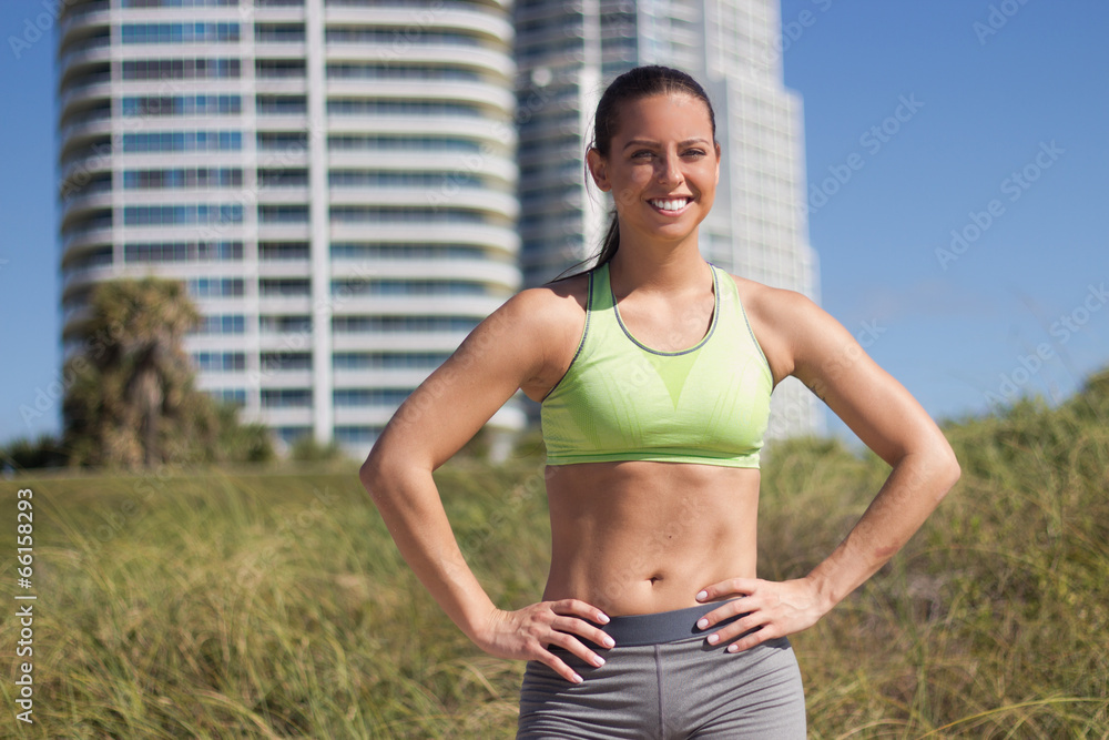 Confident, fit hispanic woman Confident, fit hispanic woman
