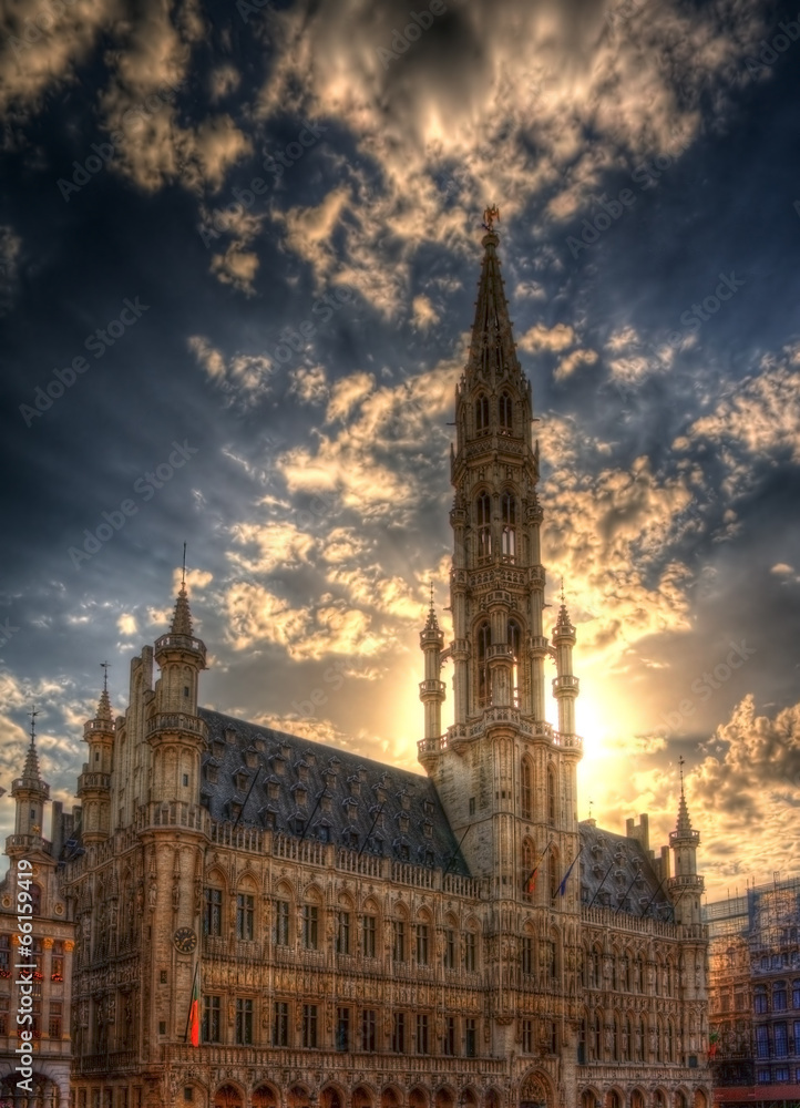 Naklejka premium Town hall of Brussels, Belgium