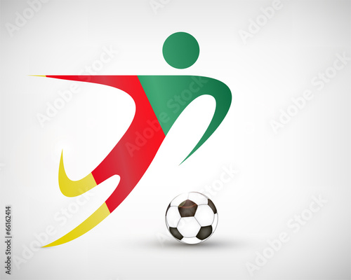 Silhouette Fußball Kamerun