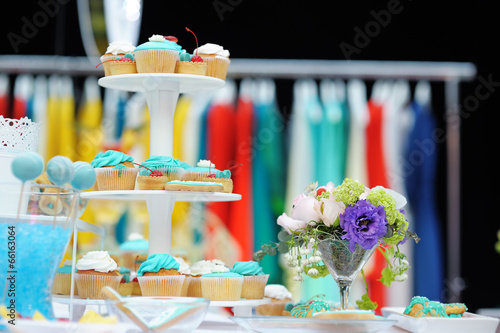 Bright sweet table on event party