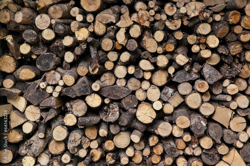 Big pile of sawn logs Big pile of sawn logs