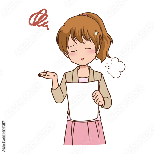 女性　ため息