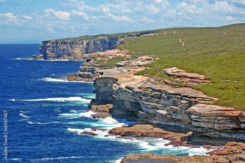 Rugged coast of Royal National Park, Sydney Australia