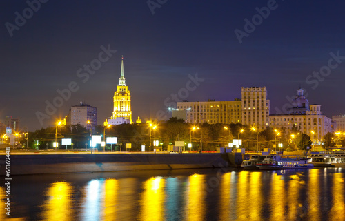 View of Moscow in night