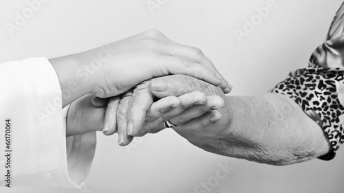 old wrinkled hand