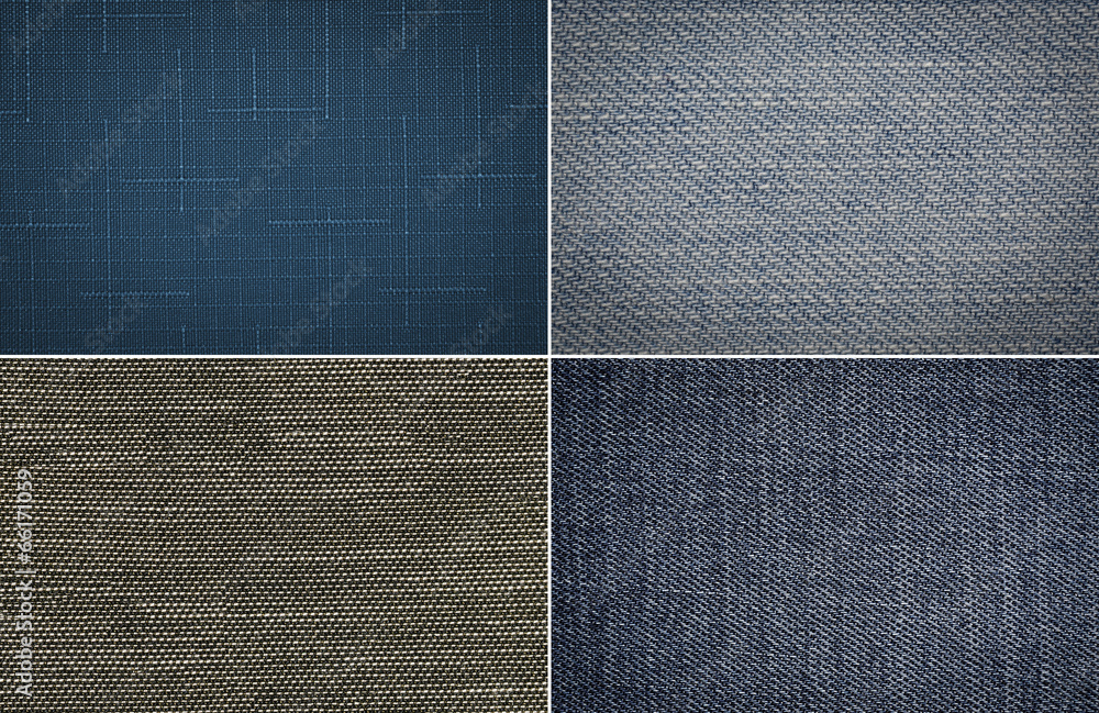 Fototapeta premium Set fabric texture background