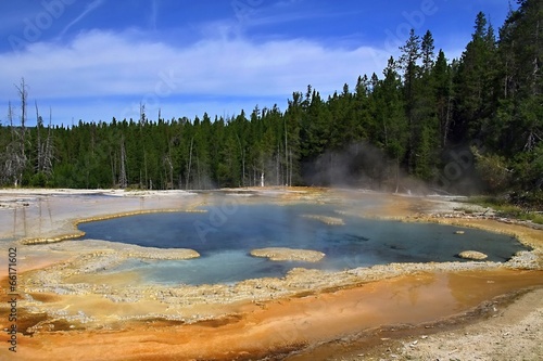 Solitary geyser in Yellowstone national park