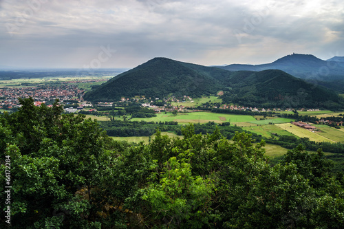 Panoramic view of Alsace mountains