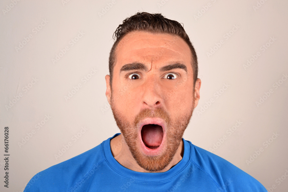man shouting angry