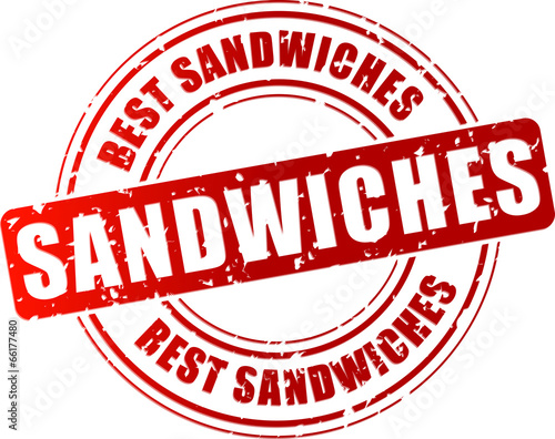 Vector best sandwiches stamp