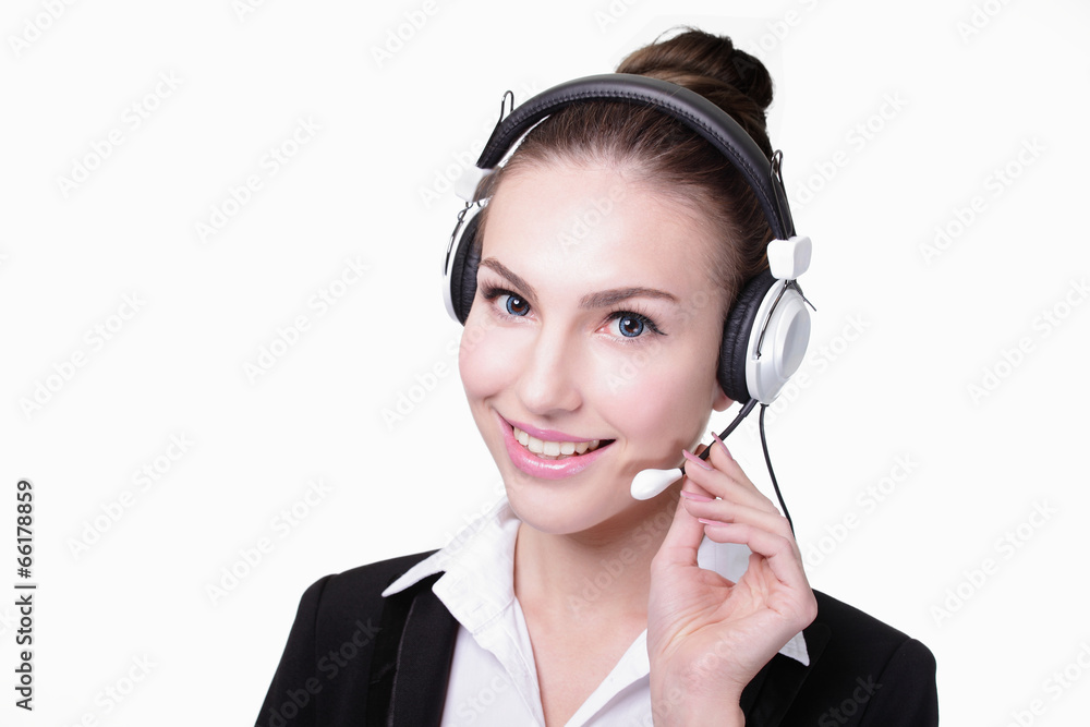 Business Woman customer service worker Business Woman customer service worker