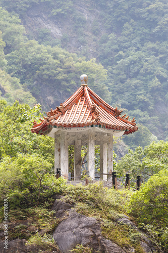 Traditional Pavilion atop Cliff