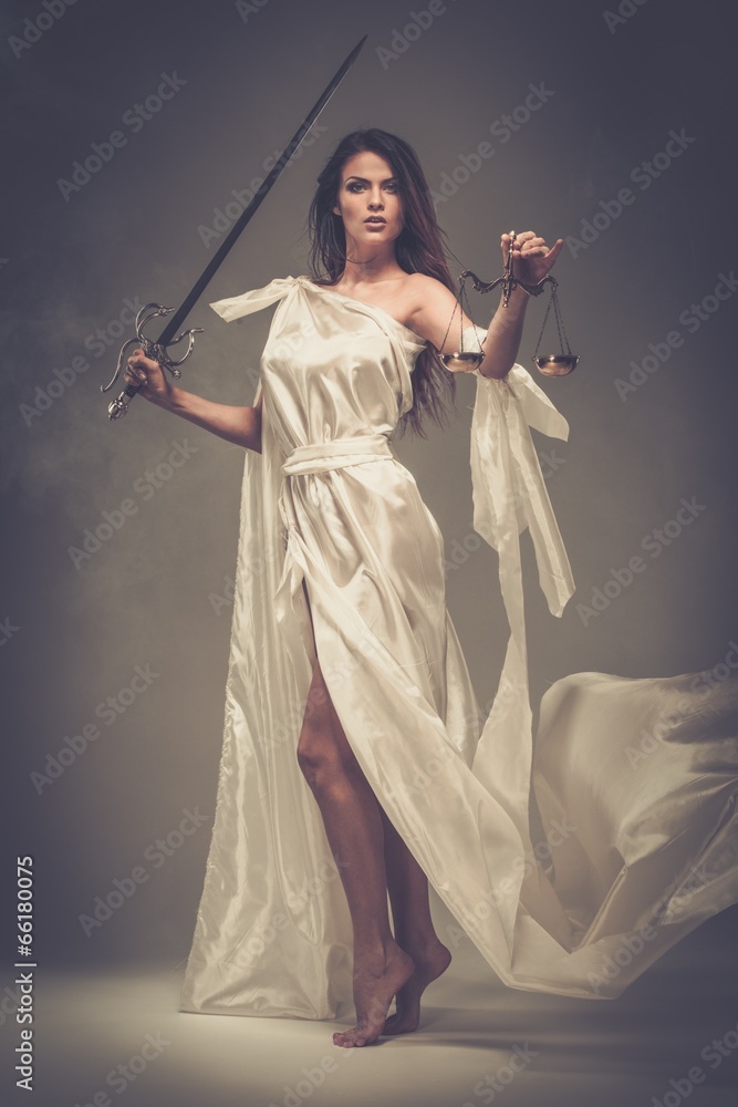 Femida, Goddess of Justice, with scales and sword Femida, Goddess of Justice, with scales and sword