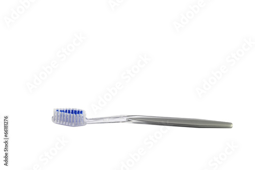 Clear Plastic Toothbrush isolated on white