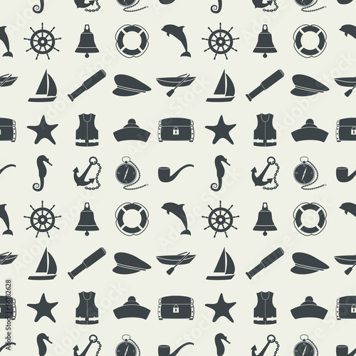 Marine seamless pattern.