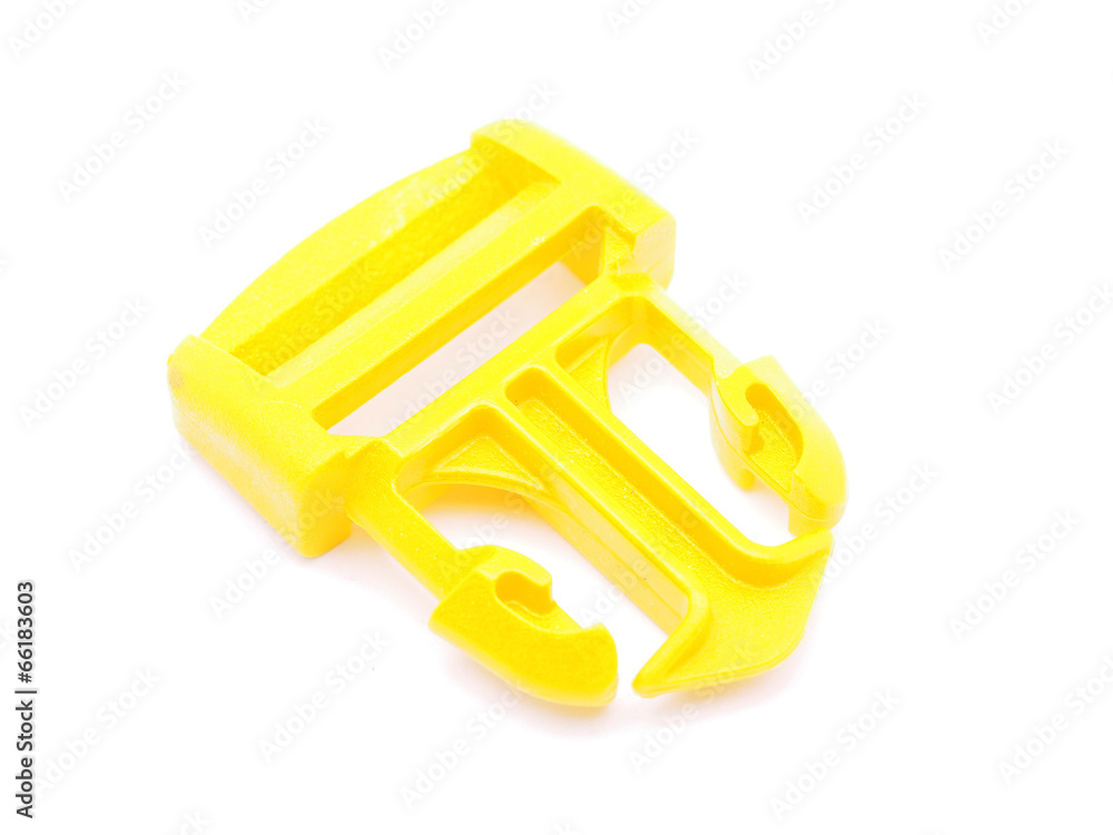 plastic buckle on a whita background plastic buckle on a whita background