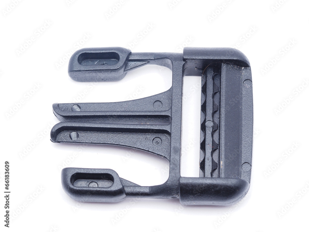 plastic buckle on a whita background plastic buckle on a whita background