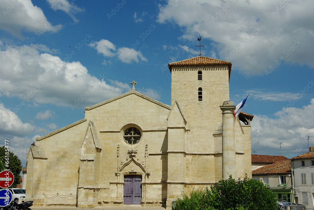 Fototapeta premium Eglise de Coulon(Marais poitevin)