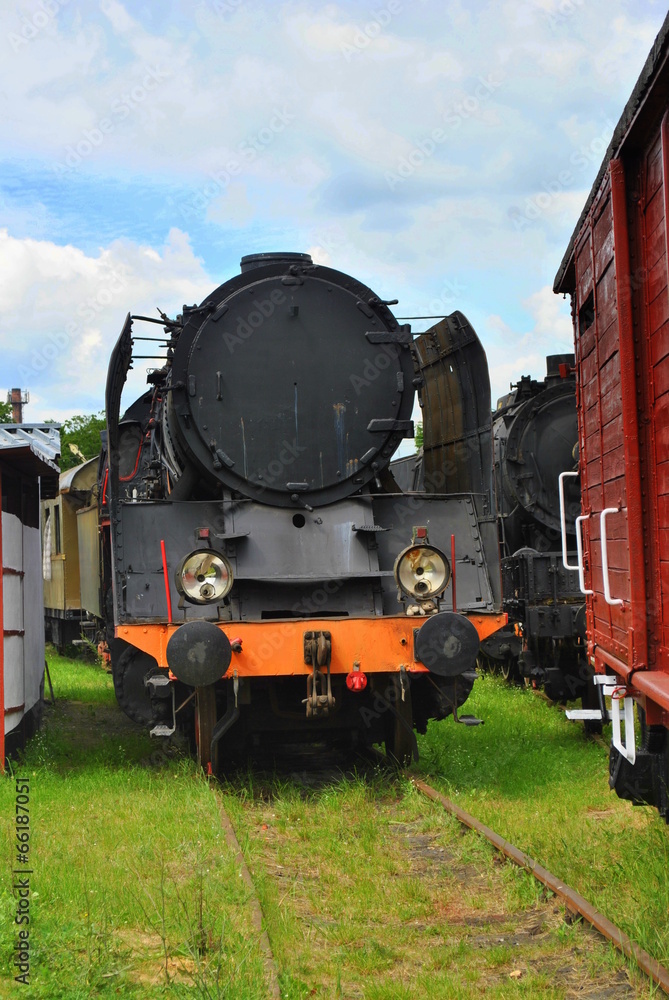 Naklejka premium Lokomotywa retro