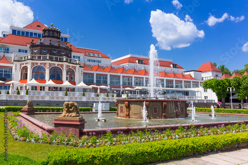 Fountain at the Sopot Molo with gardens, Poland