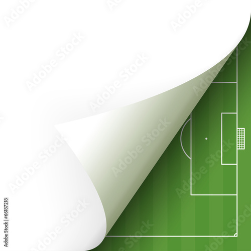Paper lower right corner soccer field