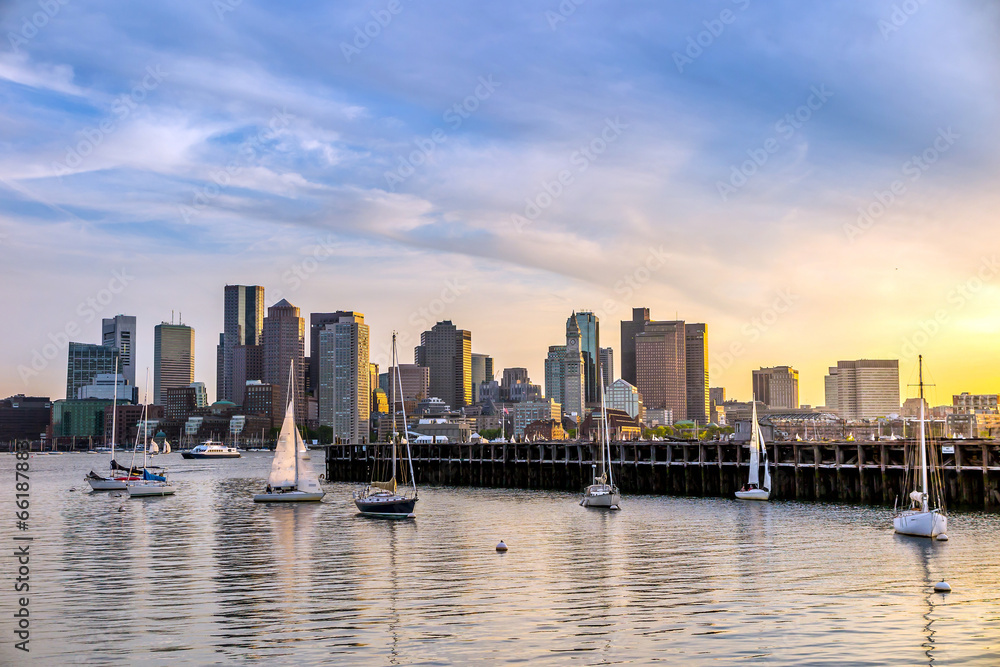 Naklejka premium Boston skyline