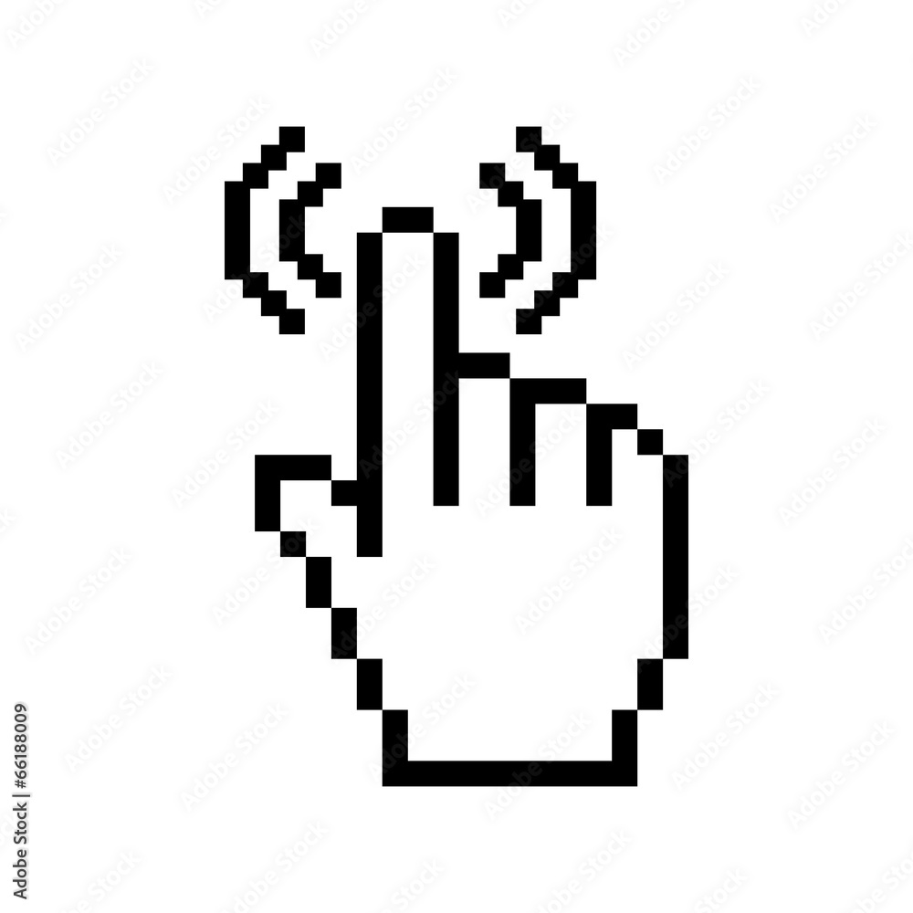 Hand with pointing finger isolated Hand with pointing finger isolated