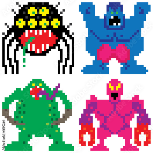 worse nightmare terrifying monsters pixel art